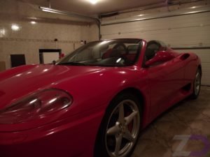 Ferrari 360, Ferrari Spider, autópolírozás, waxolás, belső tisztítás